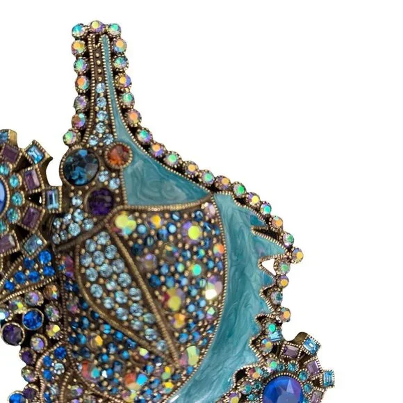 Heidi Daus "Tropical Sparkle" SEA LIFE FISH Crystal and Enamel Pin NWT RET $150 - Picture 4 of 6
